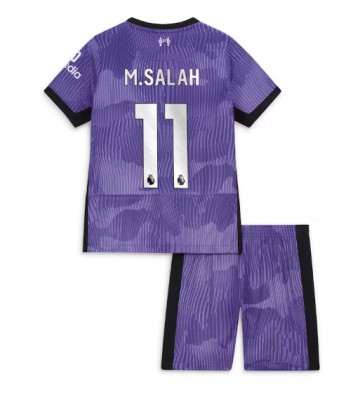Liverpool Mohamed Salah #11 Koszulka Trzecich Dziecięca 2023-24 Krótki Rękaw (+ Krótkie spodenki)